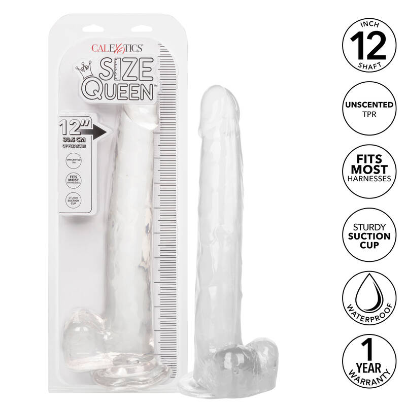 Size Queen 12 inch/30.5 Cm - Clear