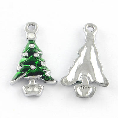 Christmas Theme Alloy Enamel Pendants
