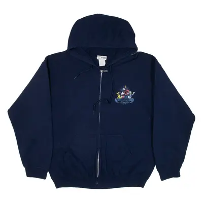DISNEY Disneyland Resort Womens Blue Hoodie Full Zip L
