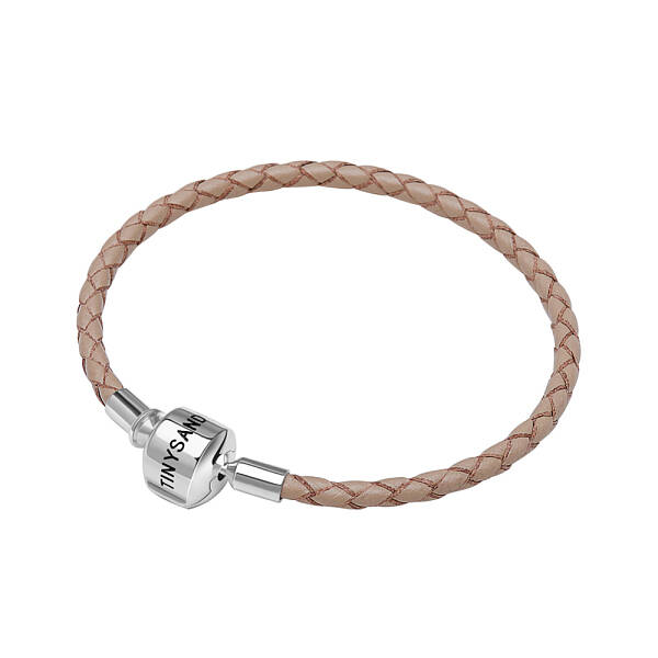 Rhodium Plated 925 Sterling Silver Braided Leather Bracelet Making