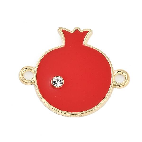 Alloy Crystal Rhinestone Pomegranate Links Connector Charms