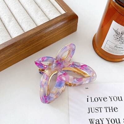 Hollow Butterfly Shape Cellulose Acetate(Resin) Claw Hair Clips