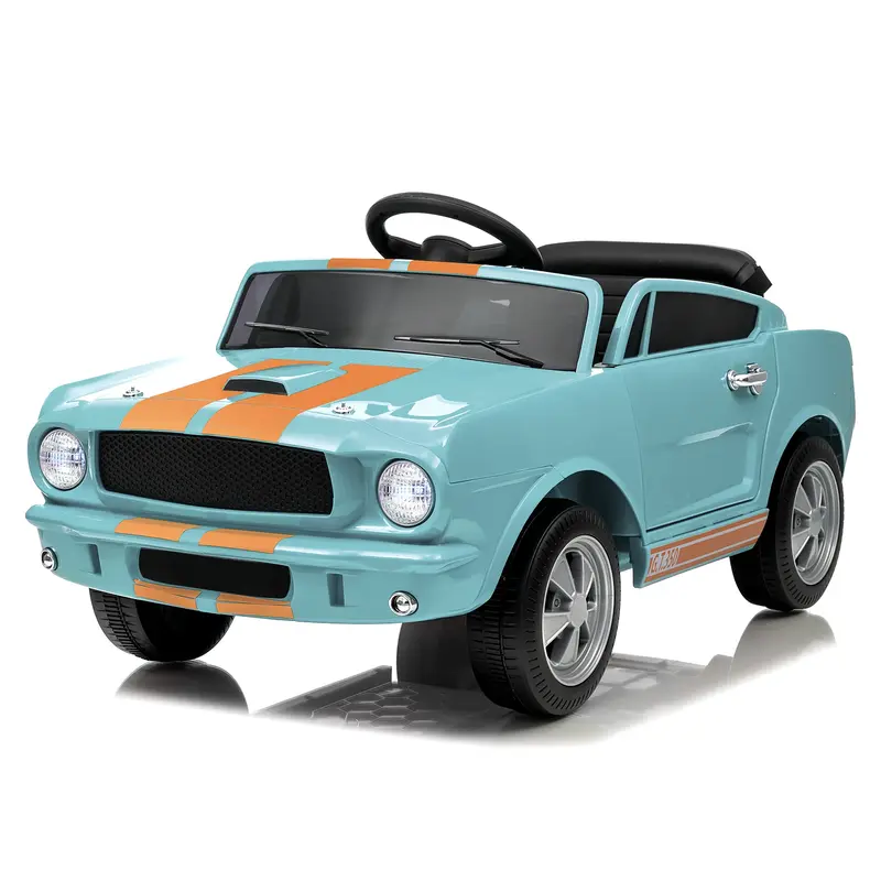 Garvee Ride - P Series: 12V Ride On Shelby GT350 Electric Car for Toddlers with Remote Control, 2 Speeds, Safety Belt, LED Li...