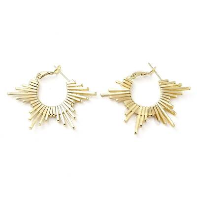 Rack Plating Brass Hoop Earrings