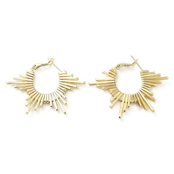 Rack Plating Brass Hoop Earrings