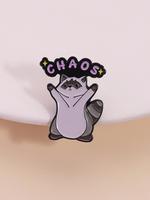 Cute Cartoon Raccoon Design Brooch, Fashion Brooch for Women & Men, Enamel Pin Suitable for Backpacks, Jeans, Scarves, Hats D...
