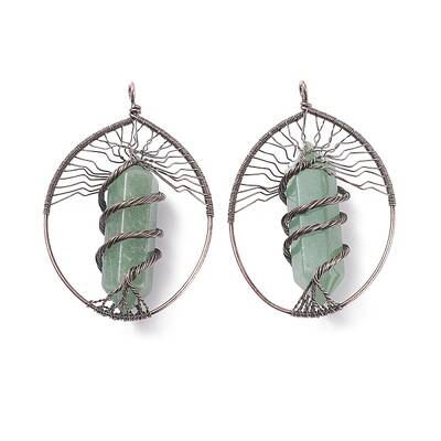 Natural Green Aventurine Big Pendants