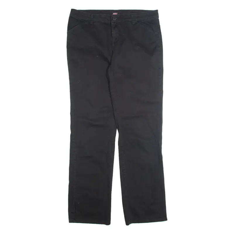 DICKIES Chino Womens Trousers Black Regular Straight W34 L30
