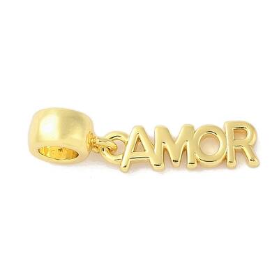 Rack Plating Brass European Dangle Charms