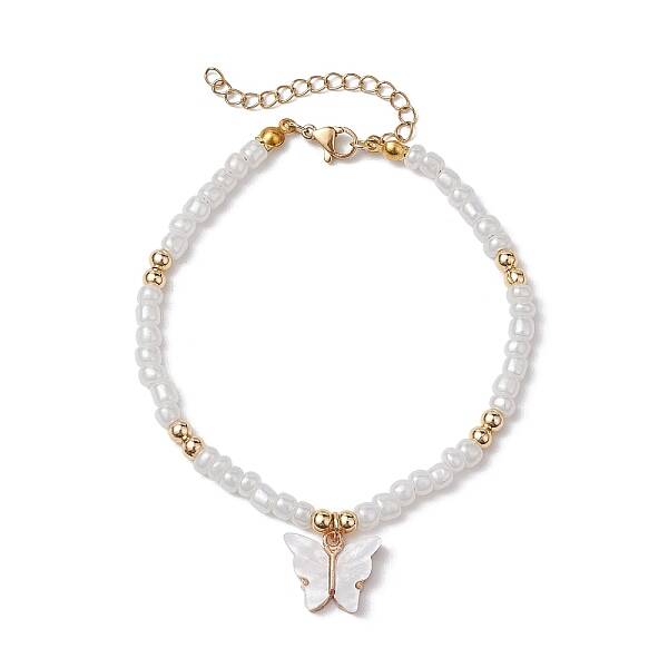 Butterfly Alloy Acrylic Charm Bracelets