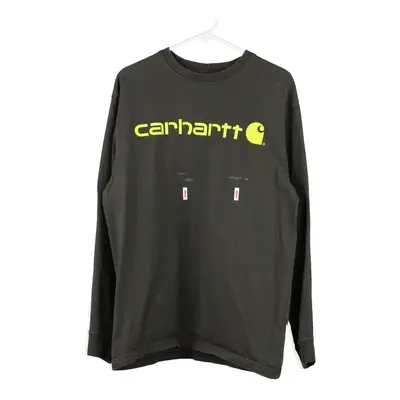 Original Fit Carhartt Long Sleeve T-Shirt - Large Khaki Cotton Blend