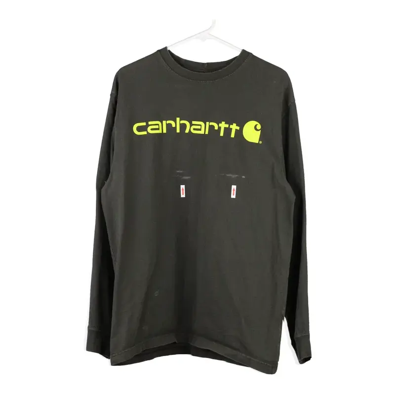 Original Fit Carhartt Long Sleeve T-Shirt - Large Khaki Cotton Blend