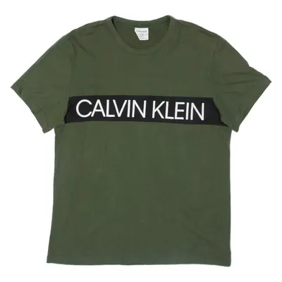 CALVIN KLEIN Mens T-Shirt Green M