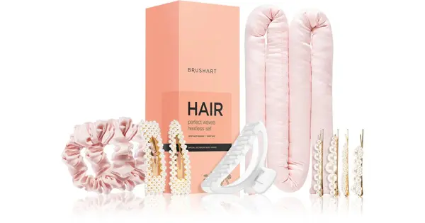 BrushArt Heatless hair curling set kit + hair pins + hair ties