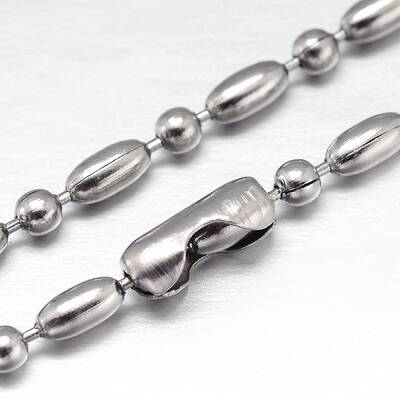 Tarnish Resistant 304 Stainless Steel Ball Chain Necklaces
