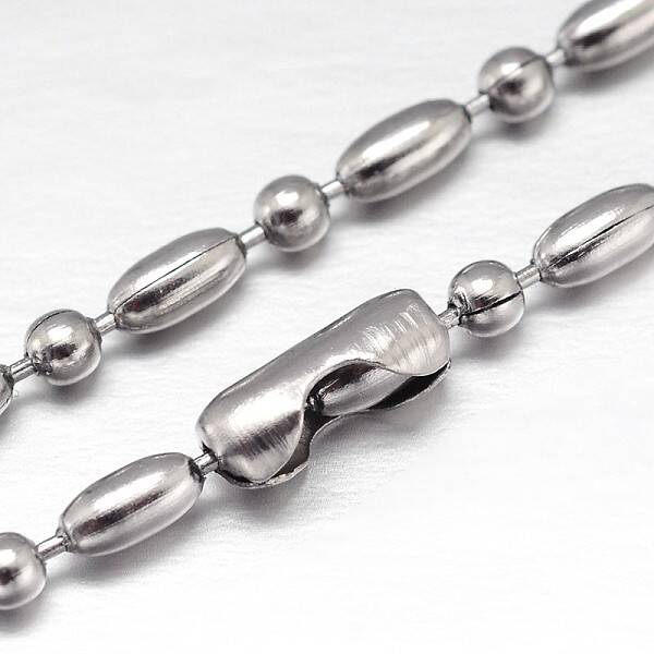 Tarnish Resistant 304 Stainless Steel Ball Chain Necklaces