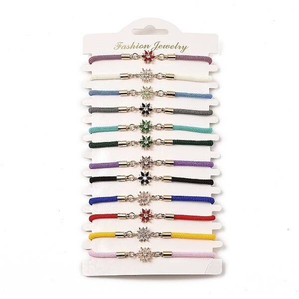 12Pcs 12 Colors Polyester Bracelets