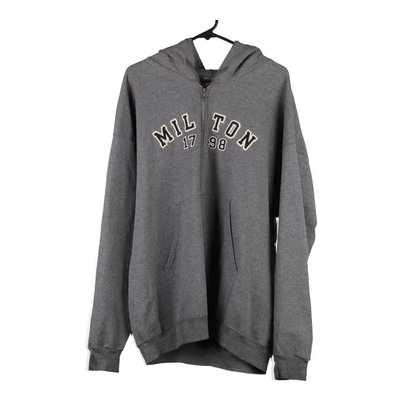 Milton Champion Zip Up - XL Grey Cotton Blend