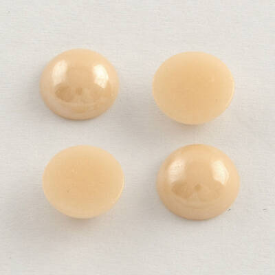 Pearlized Plated Opaque Glass Cabochons