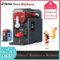BizAura Slushie Machine: fathersdaygift No Ice Needed All-in-One Slushy Maker for Home, Real-Time Temp Display, Auto-Clean, 6...