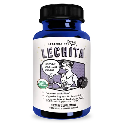Lechita - Legendairy Milk - Milk Supply - Lactation Supplement - Certified Organic Herbs - Vegan, Kosher, Halal Certified
