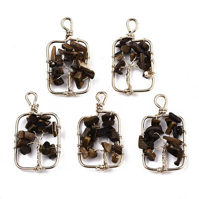 Natural Tiger Eye Pendants