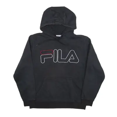 FILA Hoodie Black Pullover Mens S