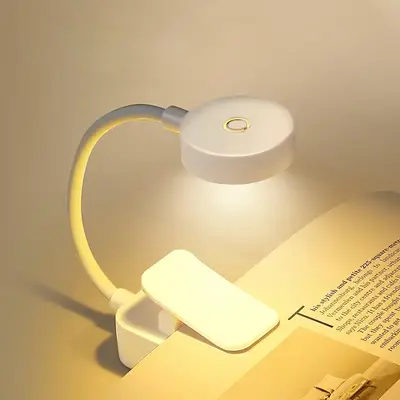 Portable LED Reading Light, Protect Eye Night Light, 3-level Color Temperature & Brightness Adjustable Clip Base Dormitory De...
