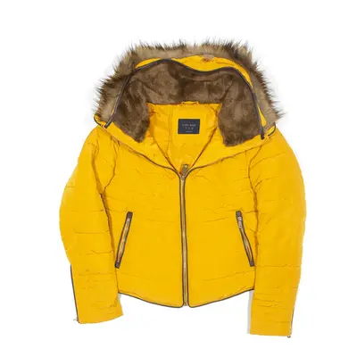 ZARA Basic Puffer Jacket Yellow Womens S