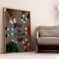 Dream Till It Becomes Real - Smard Black Wall Art Print/ Canvas for Home /Office Decor