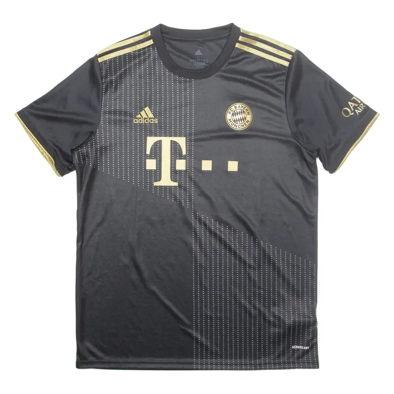 ADIDAS FC Bayern Munich Mens Football Shirt Jersey Black L