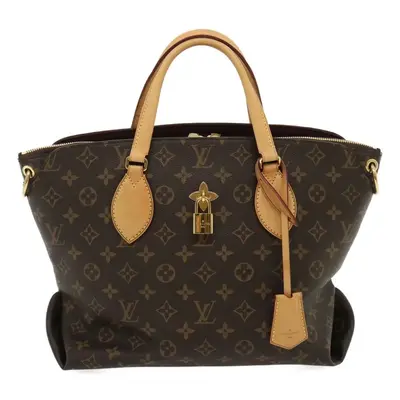 Pre-owned Louis Vuitton Canvas Shoulder Bags Monogram Flower Zipped Tote MM Tote Bag