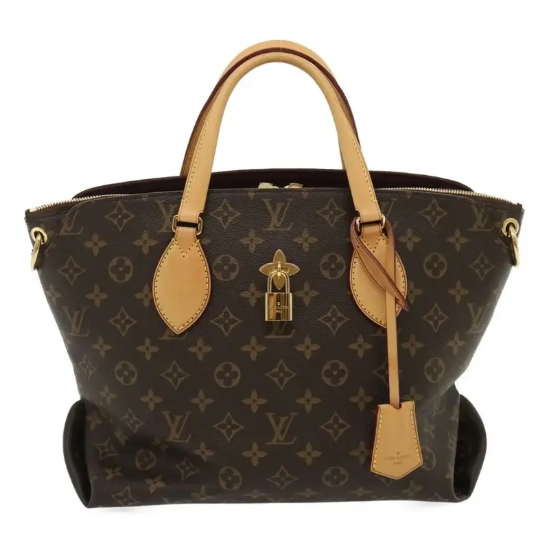 Pre-owned Louis Vuitton Canvas Shoulder Bags Monogram Flower Zipped Tote MM Tote Bag