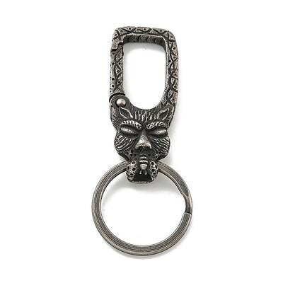 Tibetan Style 316 Surgical Stainless Steel Fittings with 304 Stainless Steel Key Ring