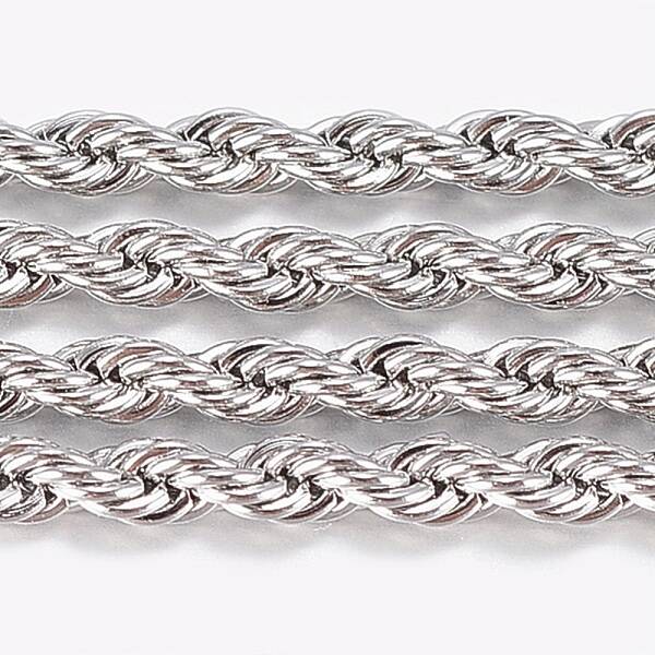 Tarnish Resistant 304 Stainless Steel Rope Chains