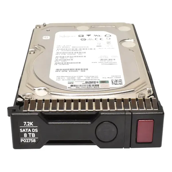 P02758-001 HP 8TB 7200RPM SATA 6Gb/s 3.5-inch Hard Drive