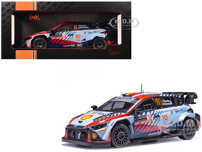 Hyundai i20 N Rally1 #11 Thierry Neuville - Martijn Wydaeghe Winner Rallye Monte-Carlo (2024) 1/18 Diecast Model Car by IXO M...
