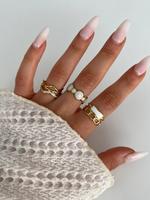 Vintage Stainless Steel Ring Set, Fashion Jewelry for Party, Daily Clothing Decor, Trendy All-match & Exquisite Jewelry for B...