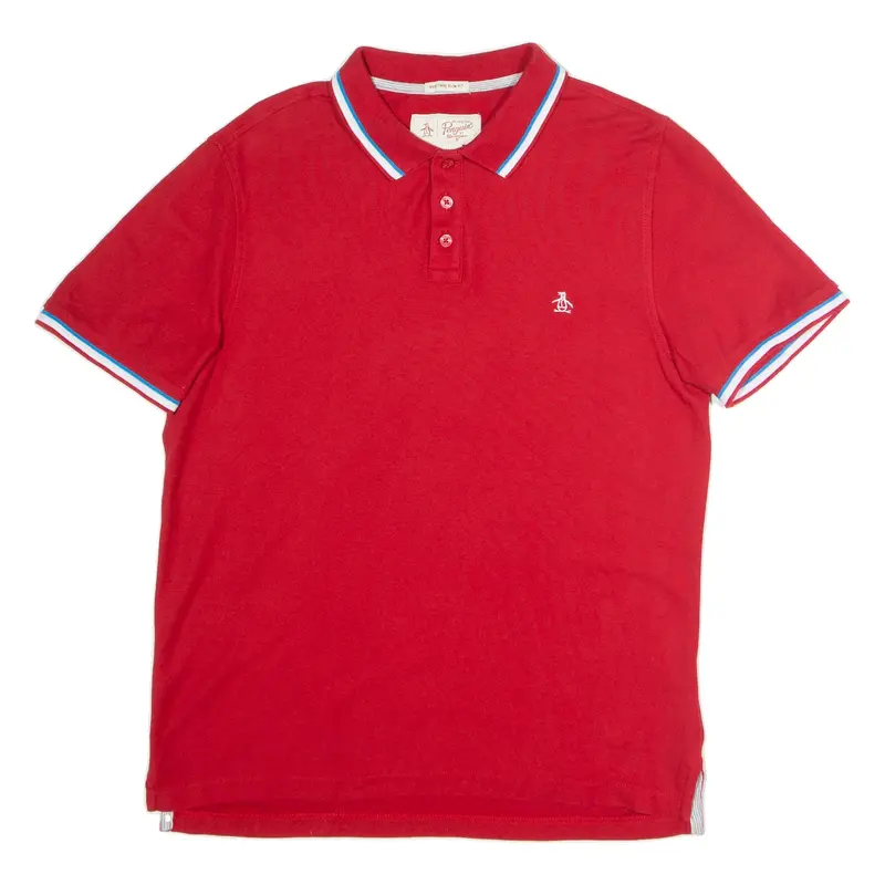 ORIGINAL PENGUIN Heritage Slim Fit Mens Polo Shirt Red M