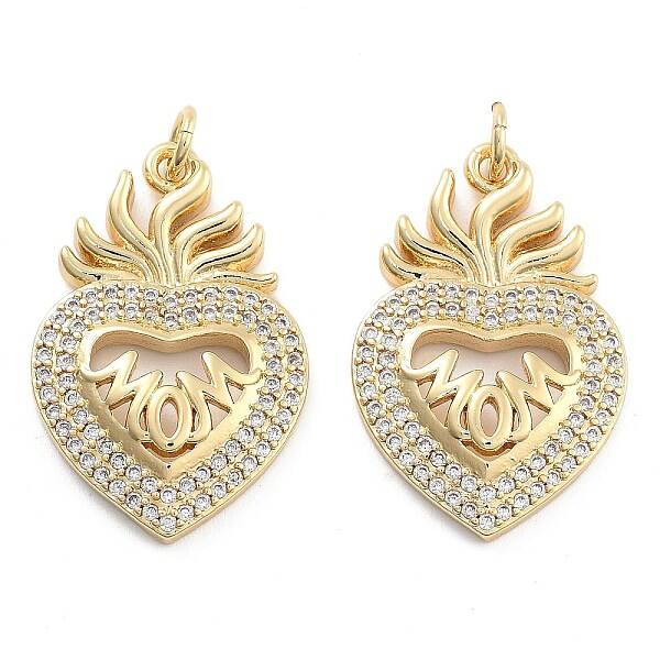 Brass Pave Cubic Zirconia Pendants