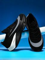 Men's Letter & Striped Print Lace Up Running Shoes, Casual Sporty Breathable Comfortable Running Shoes, Non-slip Sneakers for...