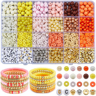 DIY ABS Plastic & Polymer Clay & CBB Beads Jewelry Making Finding Kits