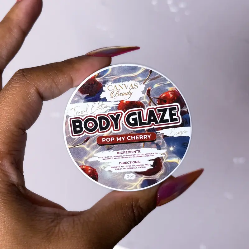 Canvas Beauty Inspired by Zodiac Travel BODY GLAZE: CANVAS BEAUTY Pop My Cherry Jojoba Oil Infused Hydrating Creamy Formula A...