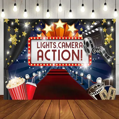Aperturee Gold Star Glitter Spotlight Carpet Birthday Backdrop | Birthday Party Decorations | Birthday Curtain Backdrop | Nam...
