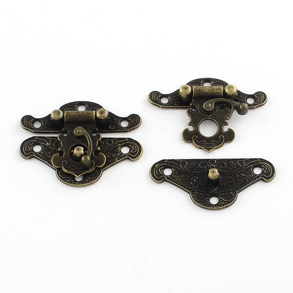 Wooden Box Lock Catch Clasps