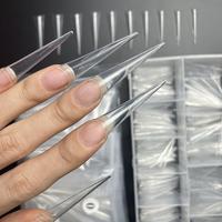 Professional Fake Nail Tips, 504pcs/box Stiletto Shaped False Press on Nails Kit for Women & Girls, DIY Nail Art & Manicure A...