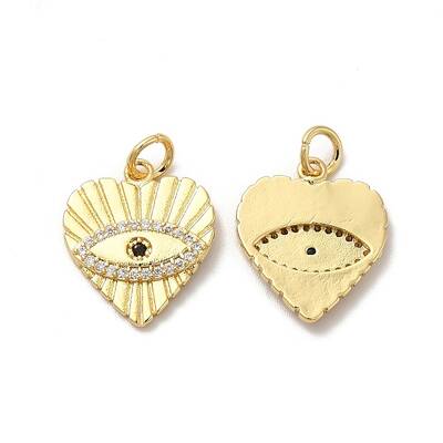 Brass Micro Pave Cubic Zirconia Pendants