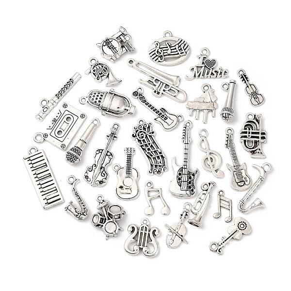 30Pcs 30 Styles Tibetan Style Alloy Pendants Set