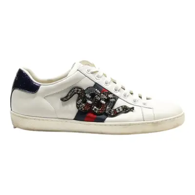 GUCCI Sneaker Trainers White Leather Womens UK 7