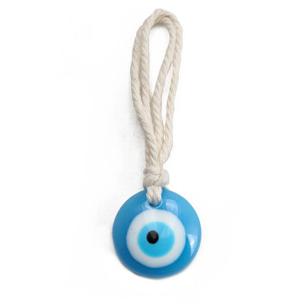 Flat Round with Evil Eye Resin Pendant Decorations